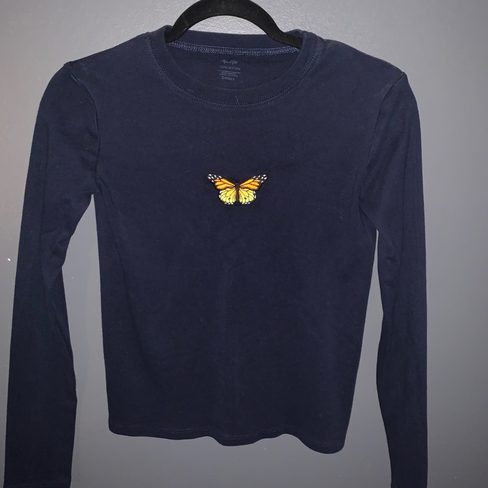 BRANDY MELVILLE navy butterfly sweater
